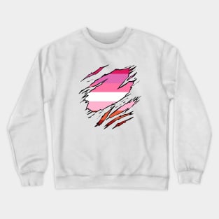 LGBTQI+ Superhero Lesbian flag Crewneck Sweatshirt